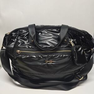 Jessica Simpson Natalie Black Weekender Duffel Travel Bag